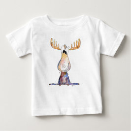 Camiseta Para Bebê Alce Whimsical