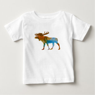 Camiseta Para Bebê Alces