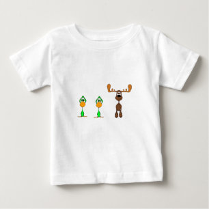 Camiseta Para Bebê Alces do pato do pato