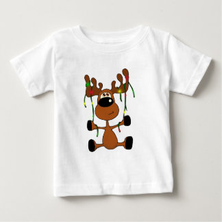 Camiseta Para Bebê Alces torcidos do Natal