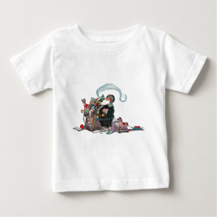 Camiseta Para Bebê Alegre e Velho Elfo de Natal, Jessie Willcox Smith