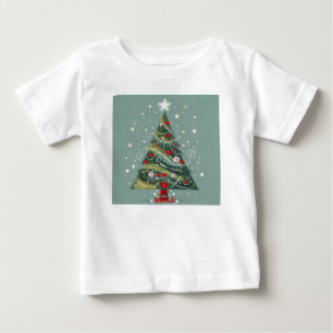 Camiseta Para Bebê Alegria à árvore de Natal do mundo