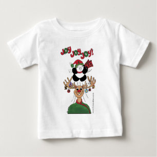 Camiseta Para Bebê Alegria, alegria, alegria ao mundo