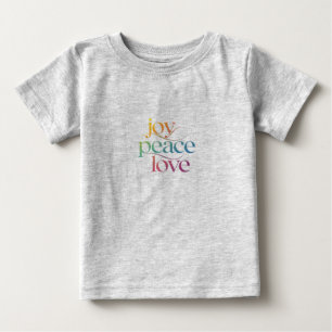 Camiseta Para Bebê alegria paz amor