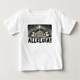 Camiseta Para Bebê Aleluia!: Alegria do Natal