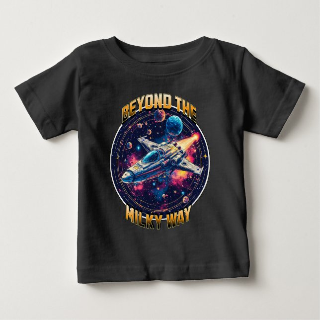 Camiseta Para Bebê Além da Via Látea (Frente)