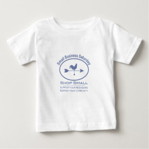 Camiseta Para Bebê Aleta de tempo de sábado da empresa de pequeno