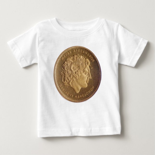 Camiseta Para Bebê Alexander o excelente, rei dos macedónios (Frente)
