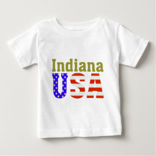 Camiseta Para Bebê Alfa de Indiana EUA Aashen