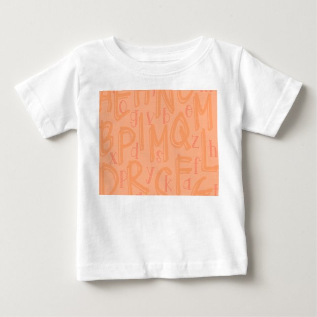 Camiseta Para Bebê Alfabeto (Frente)