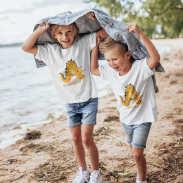 Camiseta Para Bebê Alfabeto Animal A Para Alligador