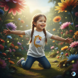 Camiseta Para Bebê Alfabeto Animal C Para Gatos