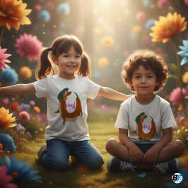 Camiseta Para Bebê Alfabeto Animal D Para Cão