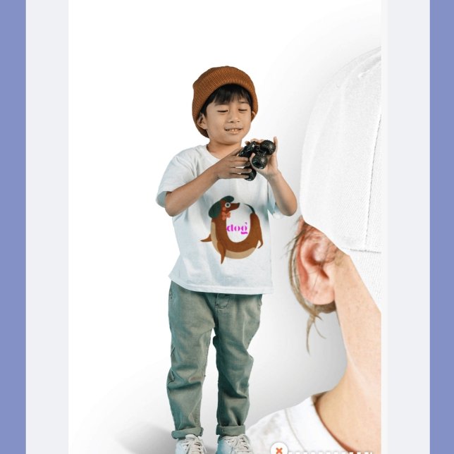 Camiseta Para Bebê Alfabeto Animal D Para Cão (Criador carregado)