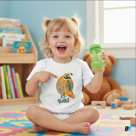 Camiseta Para Bebê Alfabeto Animal Q Para Quail