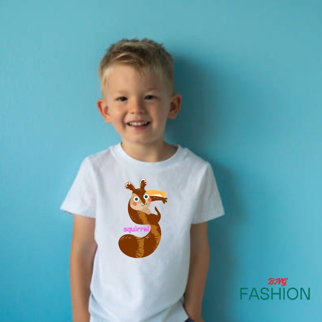 Camiseta Para Bebê Alfabeto Animal S Para Esquilo (Criador carregado)
