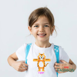 Camiseta Para Bebê Alfabeto Animal T Para Tigre