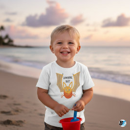 Camiseta Para Bebê Alfabeto Animal V Para Bat Vampiro