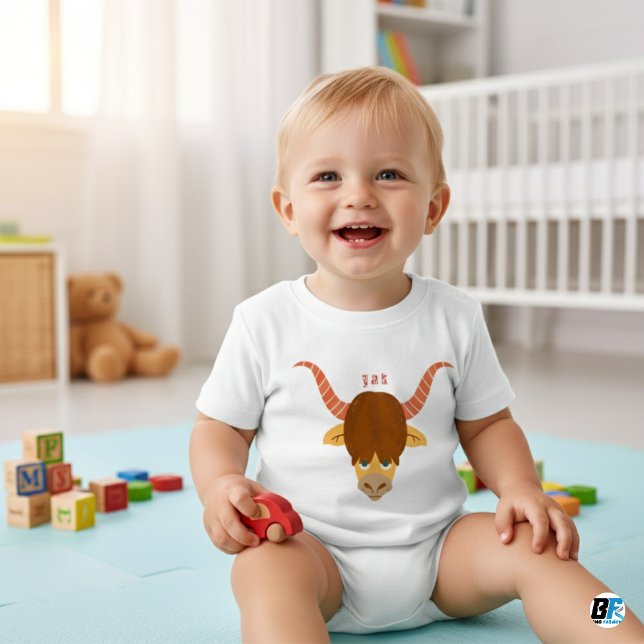 Camiseta Para Bebê Alfabeto Animal Y Para Yak (Criador carregado)