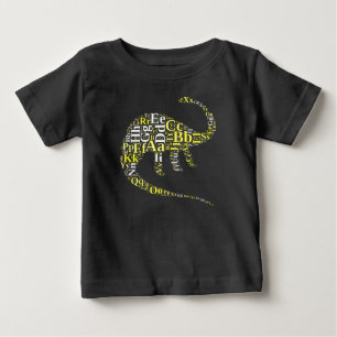 Camiseta Para Bebê alfabeto Dino