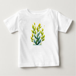 Camiseta Para Bebê Alga Submarina – Linda Planta Verde do Oceano 