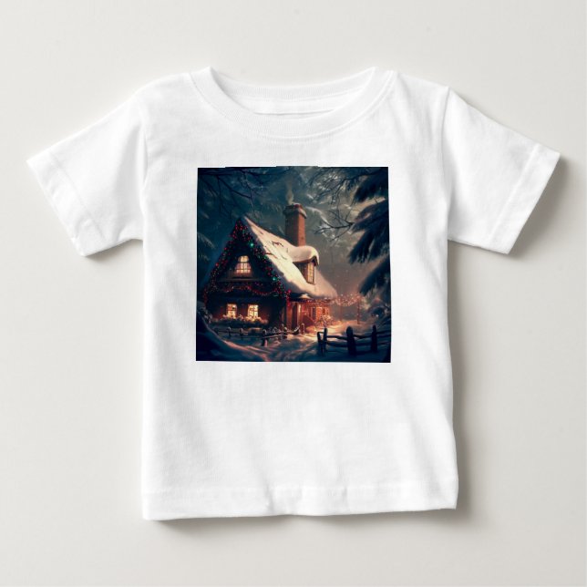 Camiseta Para Bebê Algodão Natal 2 (Frente)