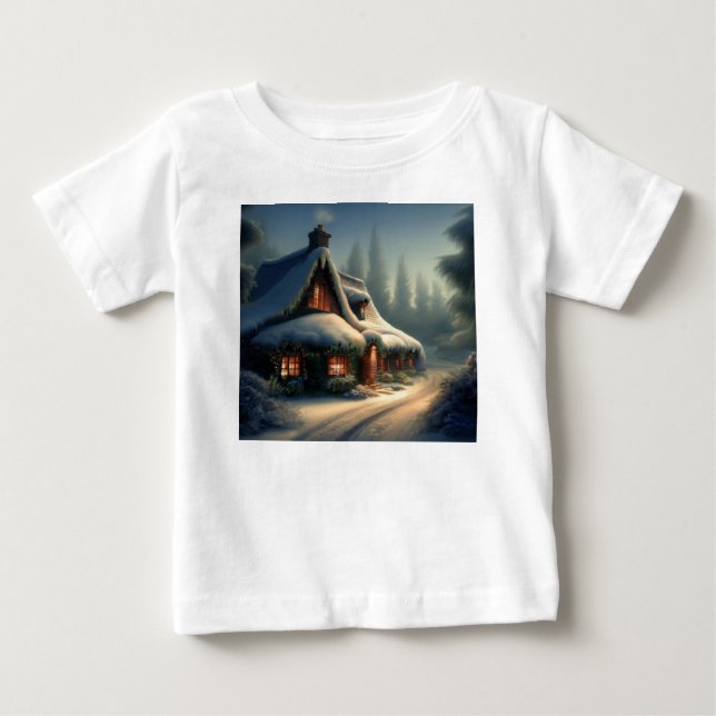 Camiseta Para Bebê Algodão Natal 4 (Frente)