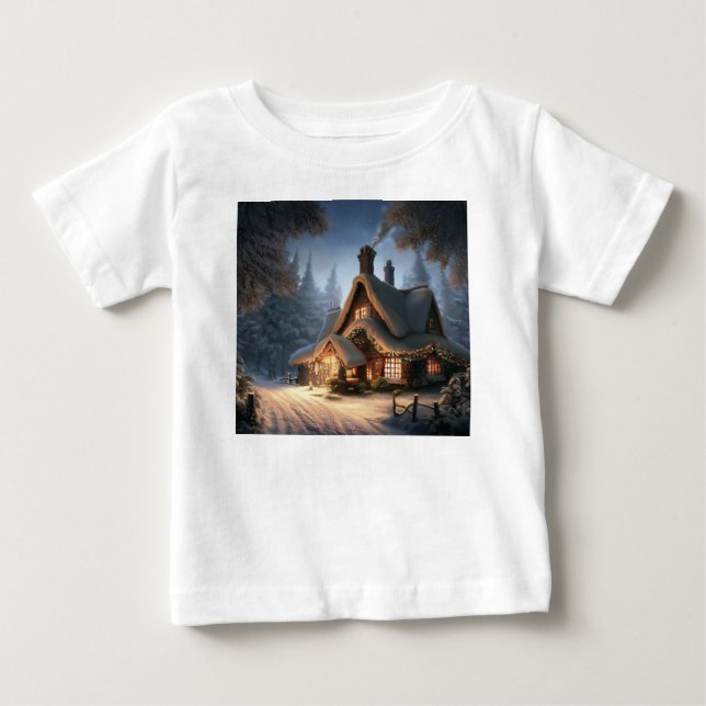 Camiseta Para Bebê Algodão Natal 5 (Frente)