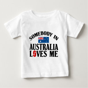 Camiseta Para Bebê Alguém em Austrália