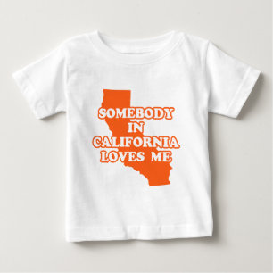 Camiseta Para Bebê Alguém em Califórnia ama-me