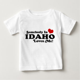 Camiseta Para Bebê Alguém em Idaho ama-me