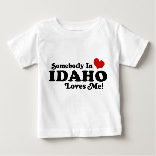 Camiseta Para Bebê Alguém Em Idaho Me Ama