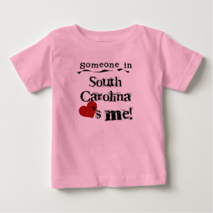 Camiseta Para Bebê Alguém em South Carolina ama-me