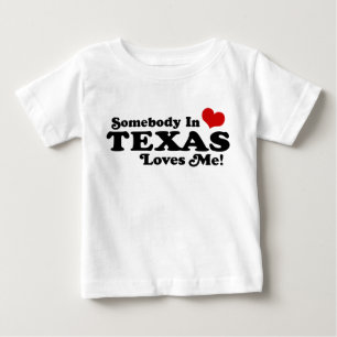 Camiseta Para Bebê Alguém em Texas ama-me