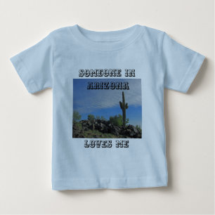 Camiseta Para Bebê Alguém na arizona ama-me foto do cacto do Saguaro