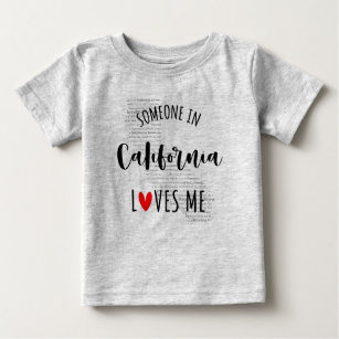 Camiseta Para Bebê Alguém Na Califórnia Me Ama Map Baby T shirt