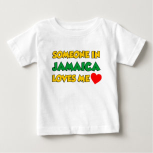Camiseta Para Bebê Alguém Na Jamaica Me Ama
