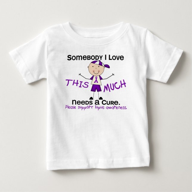 Camiseta Para Bebê Alguém Que Eu Amo - Lupus (Rapaz) (Frente)