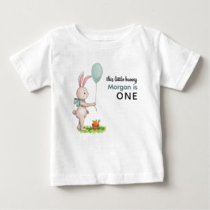 Camiseta Para Bebê Algum Coelhinho é um Balão de Coelho Bonito para 1