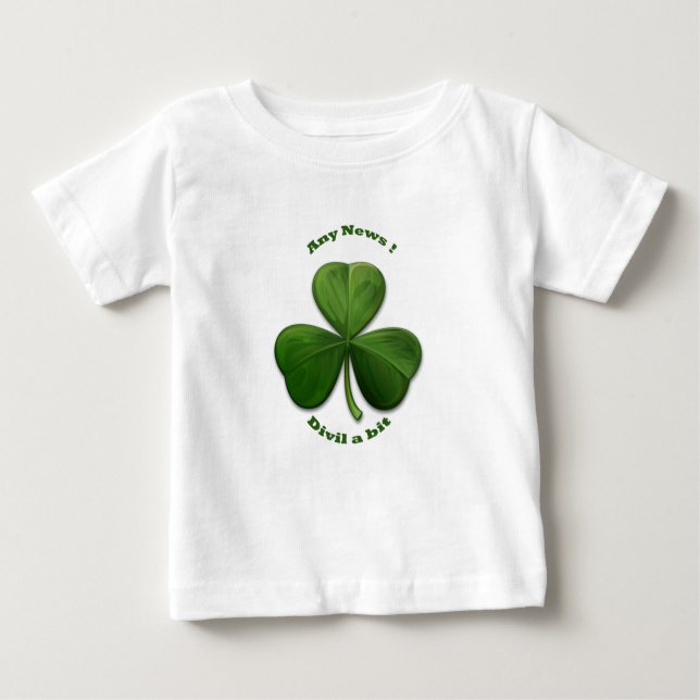 Camiseta Para Bebê Alguma Notícia Diabo Um Pouco. (Frente)