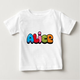 Camiseta Para Bebê Alice