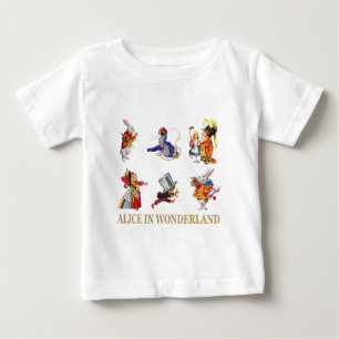 Camiseta Para Bebê Alice & amigos no país das maravilhas