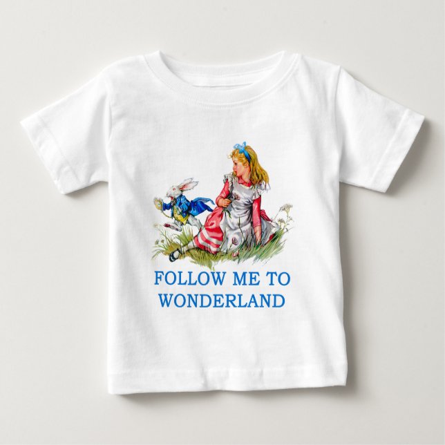 CAMISETA PARA BEBÊ ALICE IN WONDERLAND (Frente)