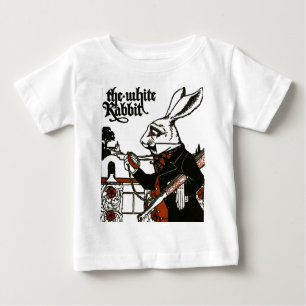 Camiseta Para Bebê Alice no país das maravilhas; Um jogo. O coelho