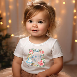 Camiseta Para Bebê Alice no País das Portas