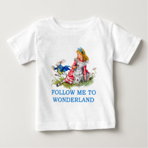 CAMISETA PARA BEBÊ ALICE NO PAÍS DE AS MARAVILHAS