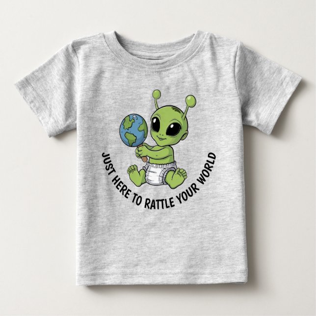 Camiseta Para Bebê Alienígena (Frente)