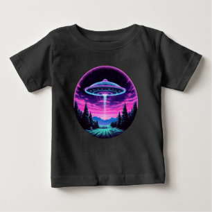 Camiseta Para Bebê Alienígena Espacial Retrofuturista