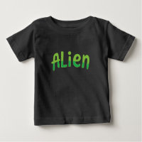 Alienígena Fofo Espacial Tipografia Verde Divertid