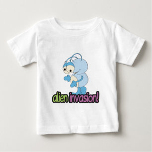 Camiseta Para Bebê Alienígena Invasão de Design 2